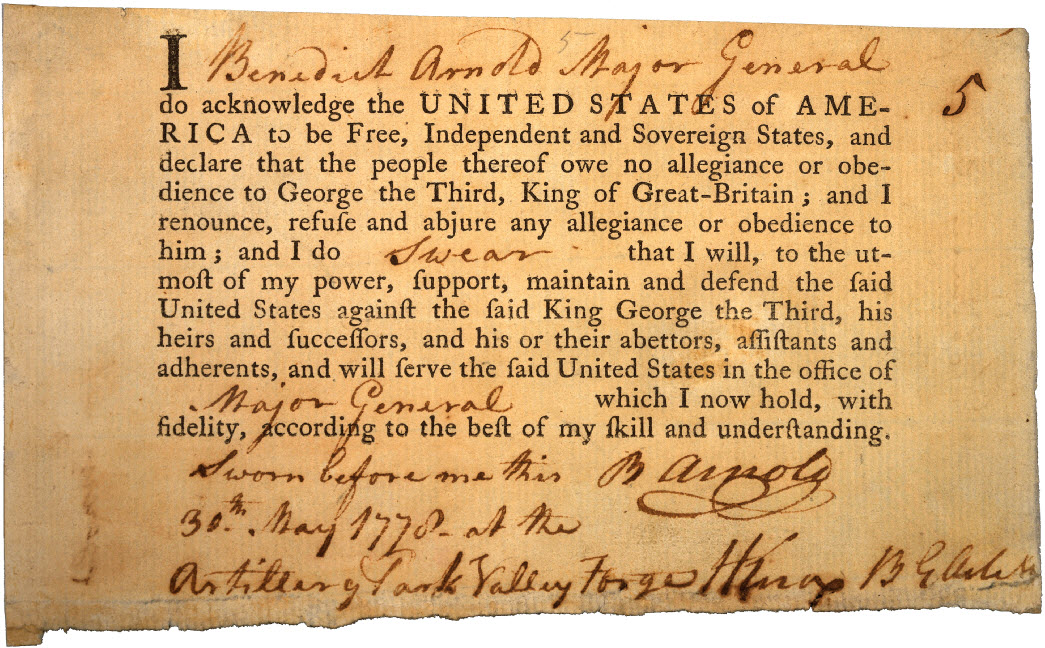 Benedict_Arnold_oath_of_allegiance